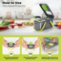 Picture of Miibox Vegetable Chopper with Container 22-in-1 Veggie Choppers and Dicers Food Chopper Cutter for Onion Tomato Multi Kitchen Tool with Lemon Squeezer -13 Blades