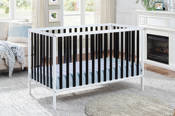 Picture of Deux Remi Island Crib White/Black