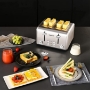 Picture of Geek Chef - Stainless Steel Extra-Wide 4 Slot Toaster with Dual Control Panels of Bagel/Defrost/Cancel Function, 6 Toasting Bread Shade Settings, Removable Crumb Trays Ban on Amazon