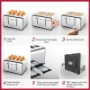 Picture of Geek Chef - Stainless Steel Extra-Wide 4 Slot Toaster with Dual Control Panels of Bagel/Defrost/Cancel Function, 6 Toasting Bread Shade Settings, Removable Crumb Trays Ban on Amazon