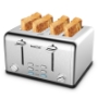 Picture of Geek Chef - Stainless Steel Extra-Wide 4 Slot Toaster with Dual Control Panels of Bagel/Defrost/Cancel Function, 6 Toasting Bread Shade Settings, Removable Crumb Trays Ban on Amazon