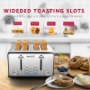 Picture of Geek Chef - Stainless Steel Extra-Wide 4 Slot Toaster with Dual Control Panels of Bagel/Defrost/Cancel Function, 6 Toasting Bread Shade Settings, Removable Crumb Trays Ban on Amazon