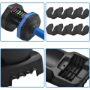 Picture of Adjustable Dumbbell - 55lb Single Dumbbell with Anti-Slip Handle, Fast Adjust Weight by Turning Handle with Tray, Exercise Fitness Dumbbell Suitable for Full Body Workout