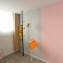Picture of Adjustable Laundry Pole Clothes Drying Rack Coat Hanger DIY Floor to Ceiling Tension Rod Storage Organizer for Indoor, Balcony - White