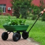 Picture of Folding car Poly Garden dump truck with steel frame, 10 inches. Pneumatic tire, 300 lb capacity body 55L Green