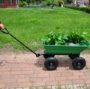 Picture of Folding car Poly Garden dump truck with steel frame, 10 inches. Pneumatic tire, 300 lb capacity body 55L Green