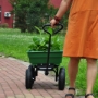 Picture of Folding car Poly Garden dump truck with steel frame, 10 inches. Pneumatic tire, 300 lb capacity body 55L Green