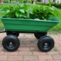 Picture of Folding car Poly Garden dump truck with steel frame, 10 inches. Pneumatic tire, 300 lb capacity body 55L Green