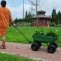 Picture of Folding car Poly Garden dump truck with steel frame, 10 inches. Pneumatic tire, 300 lb capacity body 55L Green